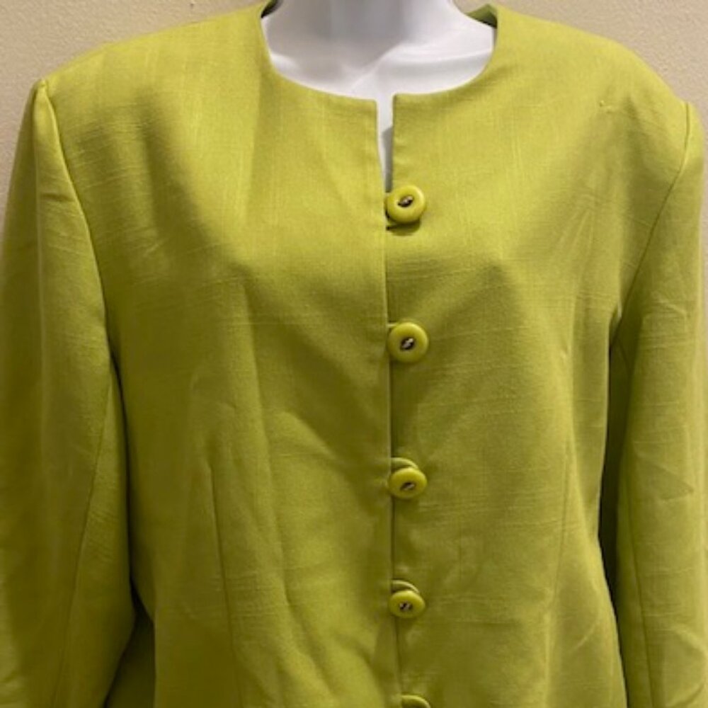 Chad Stevens Women Waist length Lime Green Casual Jacket "Size 18W"